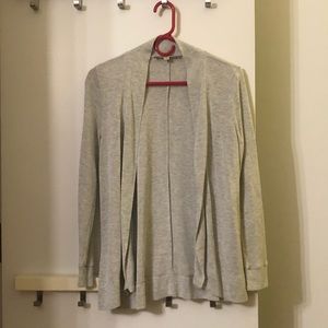 Petite Loft cozy gray open cardigan!